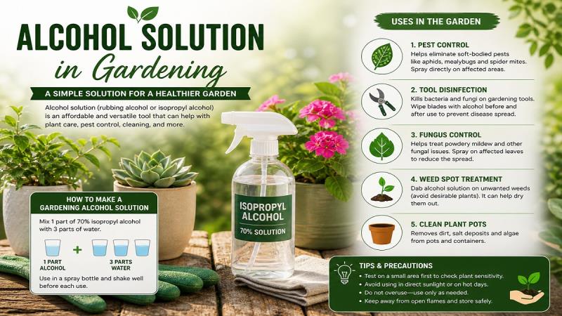 Alcohol solution spray bottle used in gardening