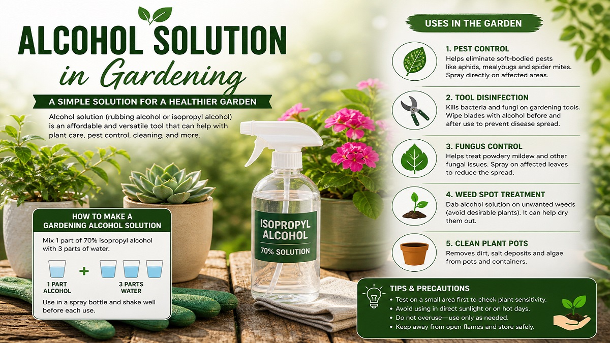 Alcohol solution spray bottle used in gardening