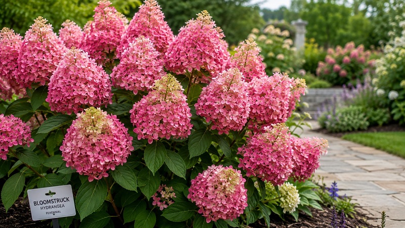 BloomStruck hydrangea with pink flowers blooming in a garden